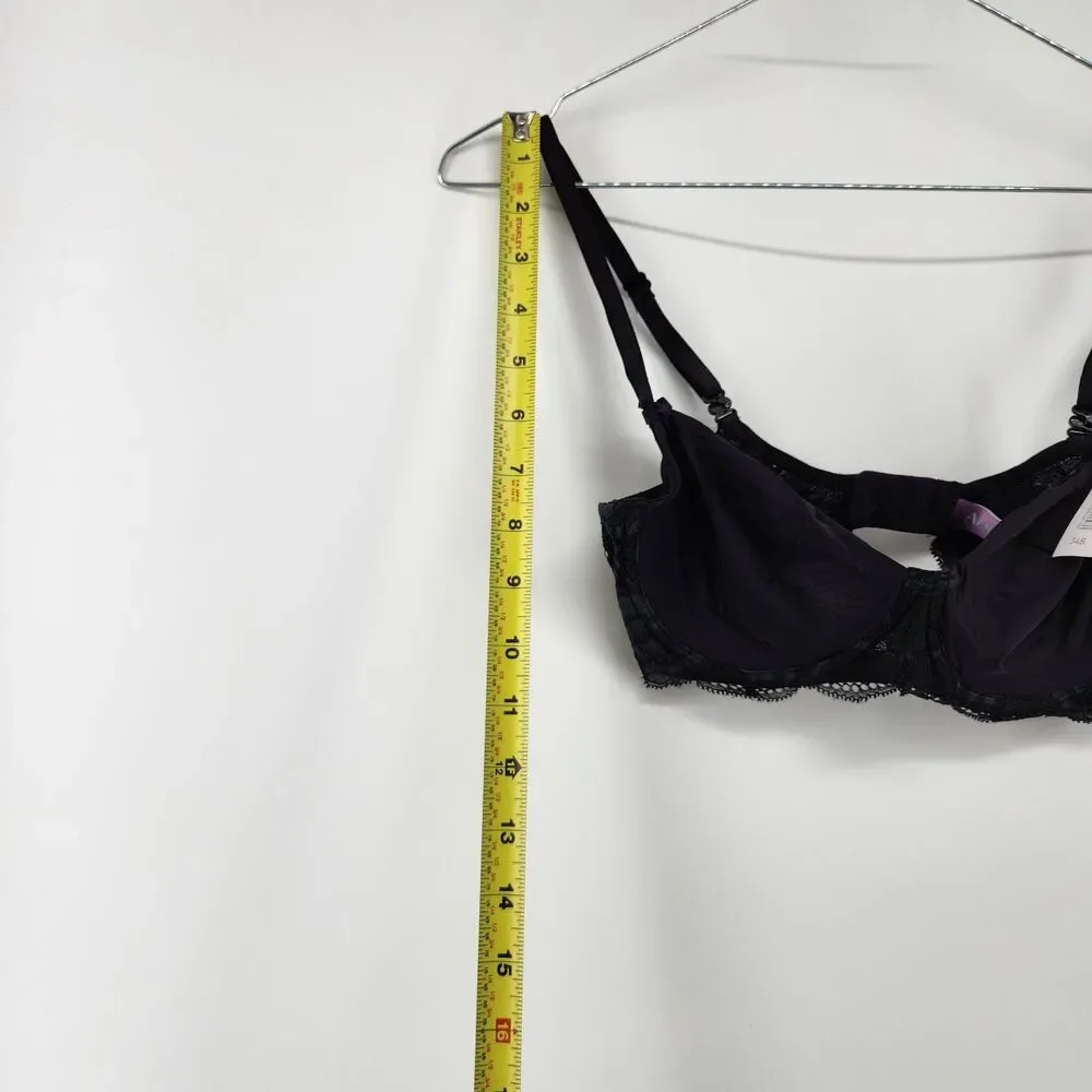 Adore Me Women's 34B‎ Black Abella Unlined Bra NWT
